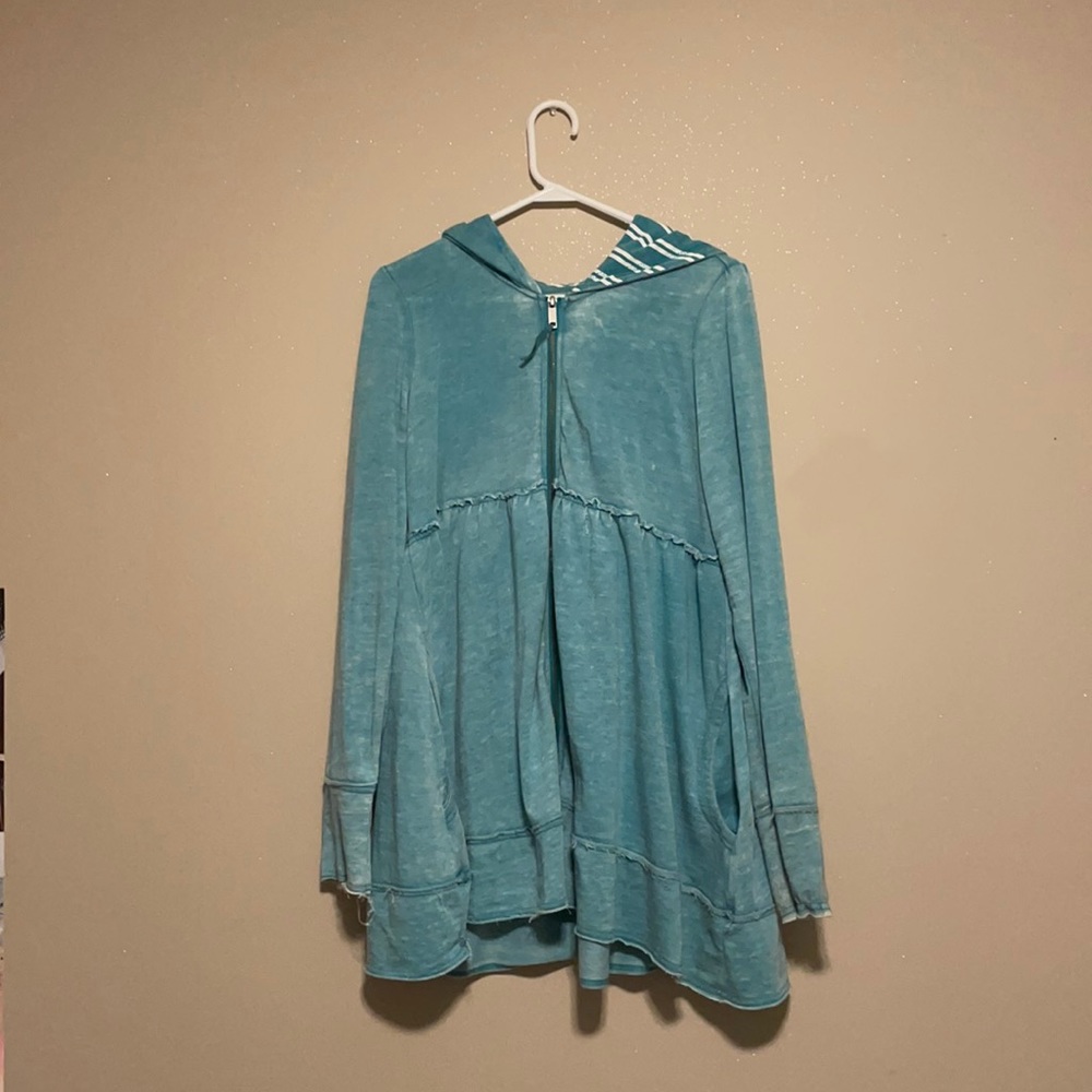 evys tree blue zip up hoodie